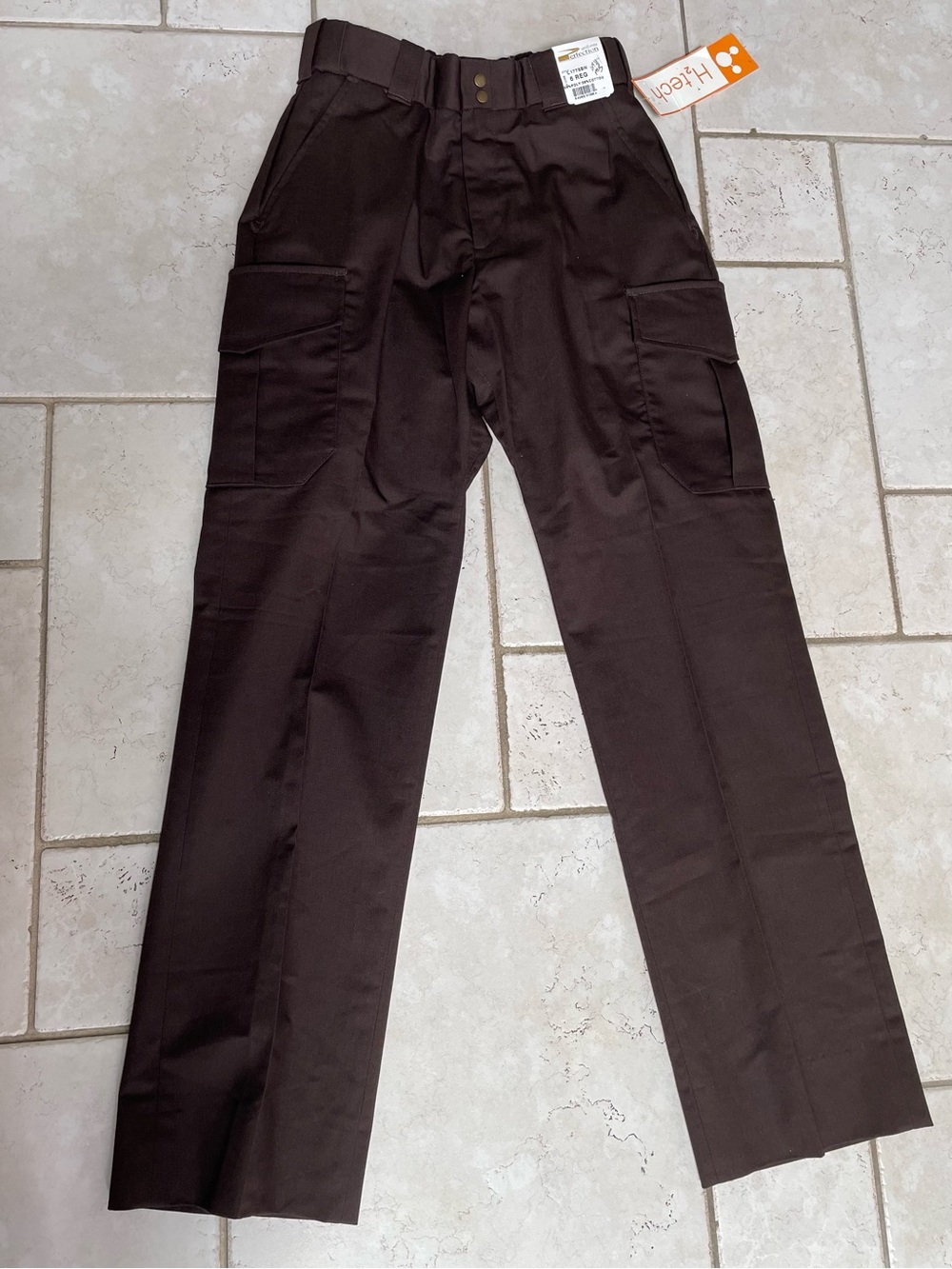 NWT Perfection Uniforms MTX-ECO Cargo Pocket Women's Brown Size 6 Work Pants